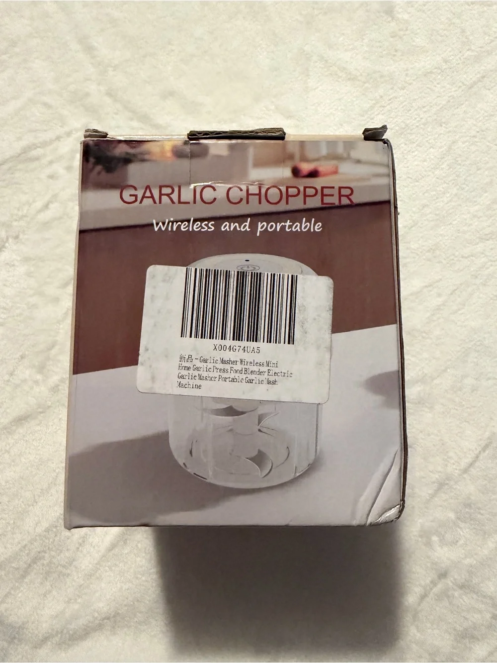 Garlic Chopper - Wireless and Portable (White/Clear)